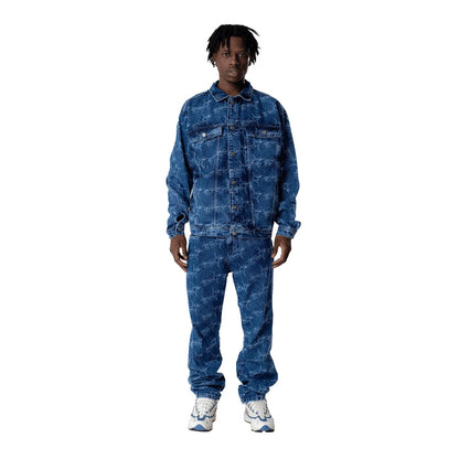 JACKET MONOGRAM SUFSTAR JEANS BLUE - Four Street