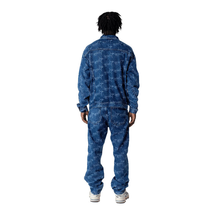 JACKET MONOGRAM SUFSTAR JEANS BLUE - Four Street