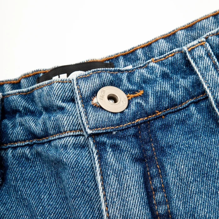 Jeans Pants Logo Line Blue - Four Street
