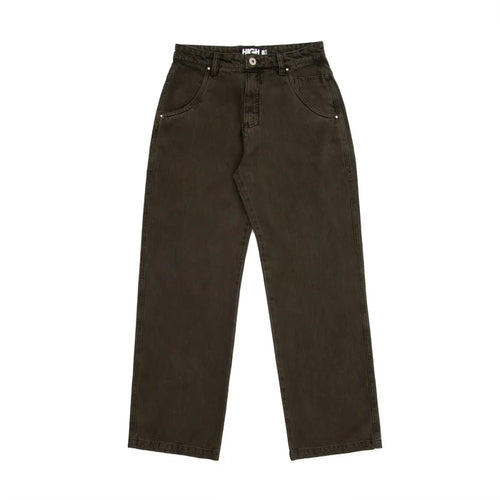 Jeans Pants Logo Line Desert Green - Four Street