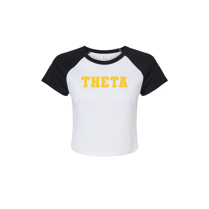 Kappa Alpha Theta Short Sleeve Crop Raglan