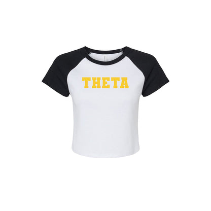 Kappa Alpha Theta Short Sleeve Crop Raglan