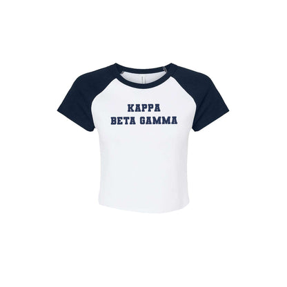 Kappa Beta Gamma Short Sleeve Crop Raglan