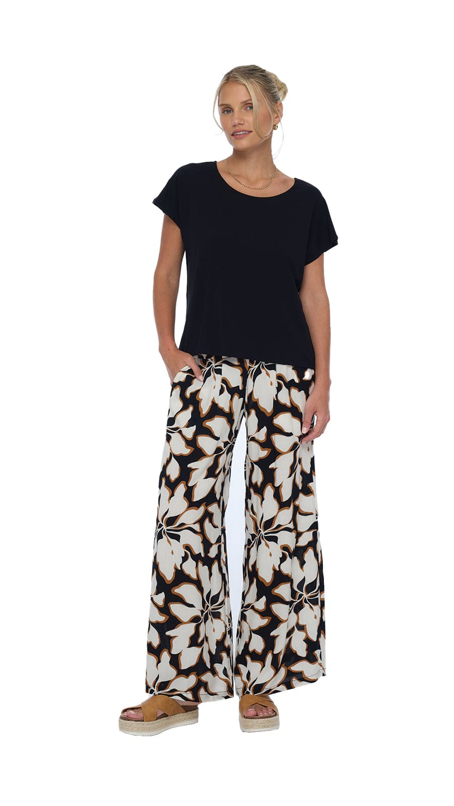 Tahlia Jersey Top - Black