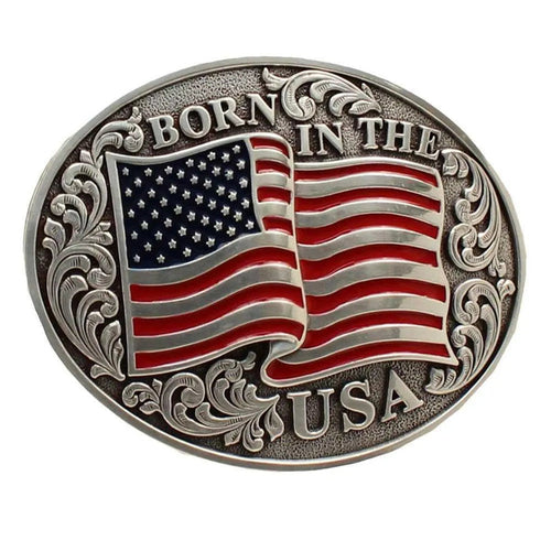 Nocona Born in the USA - Belt Buckle - Hatcountry
