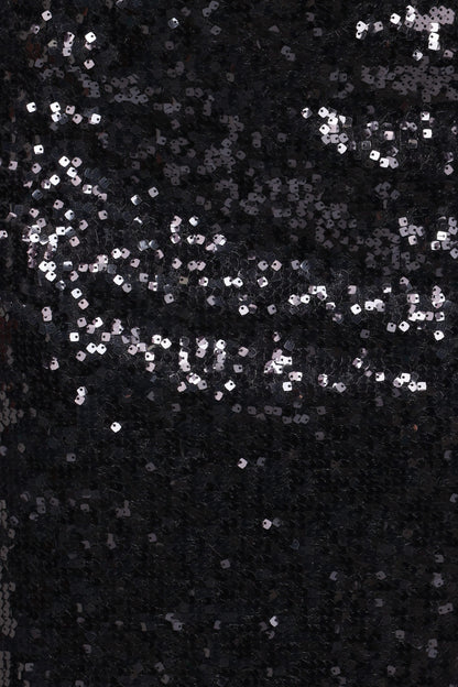 Lindsey Sequin Straight Midi Skirt - Black