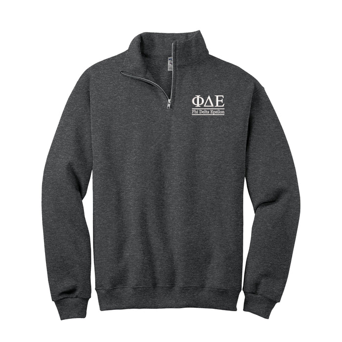 Phi Delta Epsilon Qzip Sweatshirt - 2 Line Design