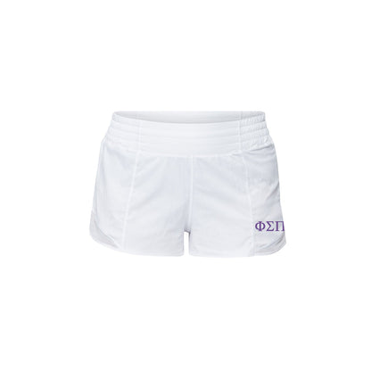 Phi Sigma Pi lululemon Hotty Hot High-Rise Lined Short 2.5" - White