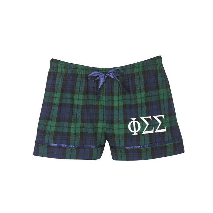 Phi Sigma Sigma Flannel Boxer Shorts