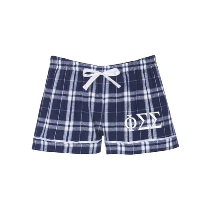 Phi Sigma Sigma Flannel Boxer Shorts