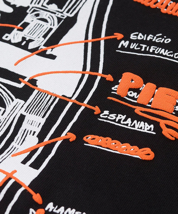 Piet + Pacaembu T-shirt - Black - Four Street