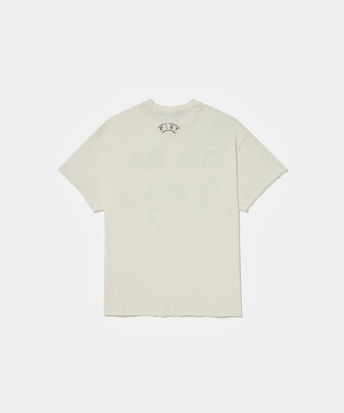 Por que sempre eu? Raw Edge T-shirt Bone White - Four Street