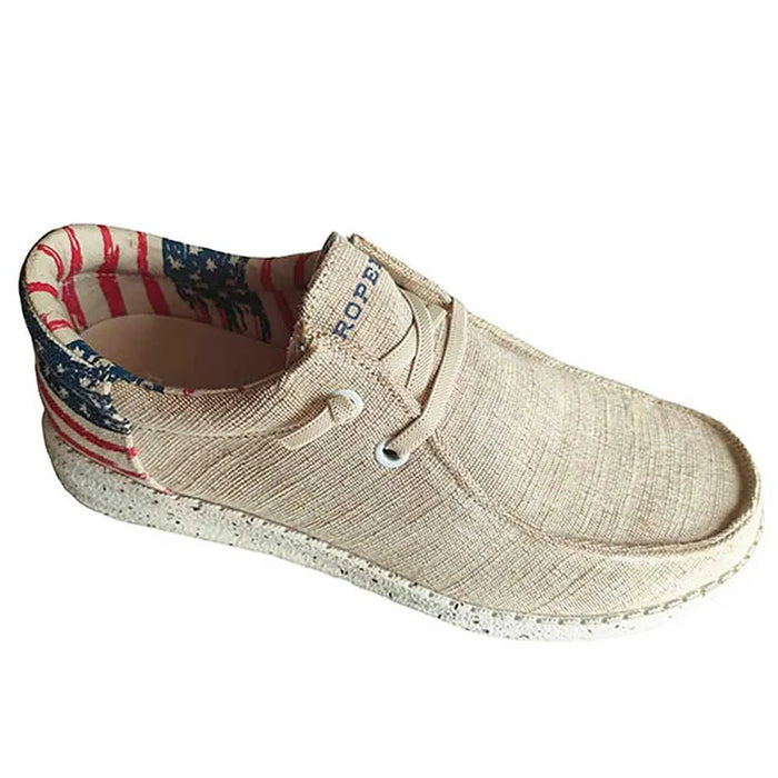Roper Hang Loose American Flag Heel- Women's Moccasin - Hatcountry