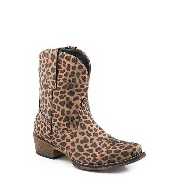 Roper Ingrid (Leopard) - Womens Ankle Cowgirl Boot - Hatcountry