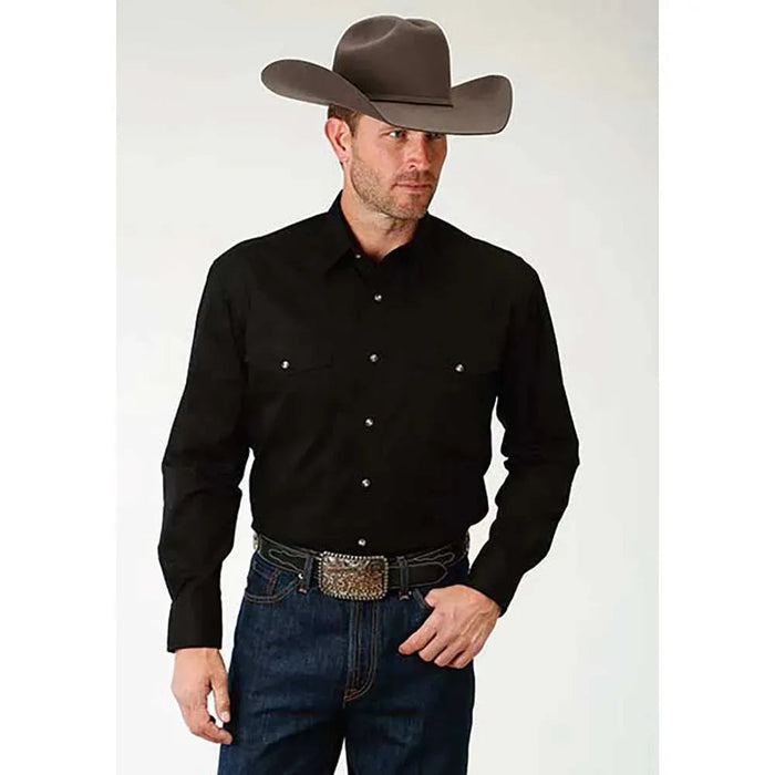 Roper Solid Poplin Snap - Mens Western Shirt - Hatcountry