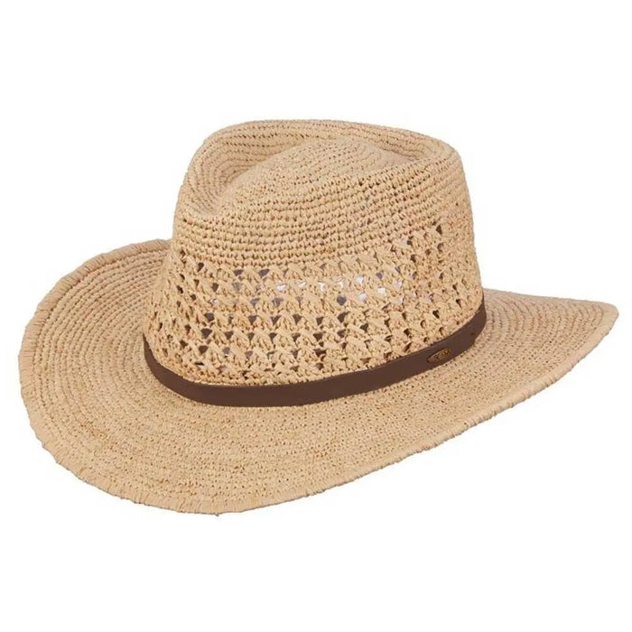 Scala Puerto- Straw Fedora Hat - Hatcountry