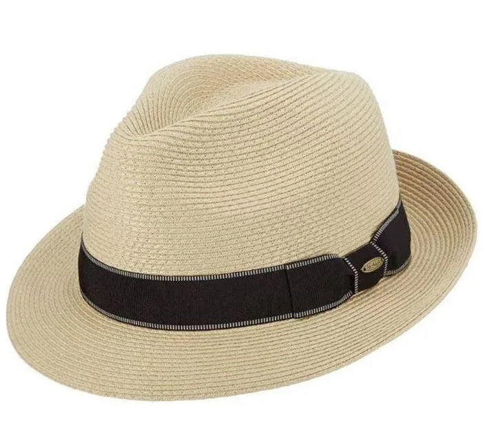 Scala Wyatt - Straw Fedora Hat - Hatcountry