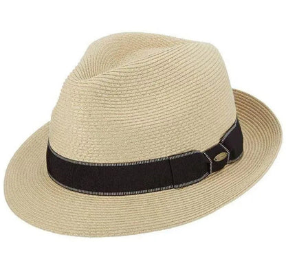 Scala Wyatt - Straw Fedora Hat - Hatcountry