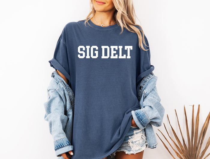 Sigma Delta Tau Heavyweight Short Sleeve T-shirt - Comfort Colors