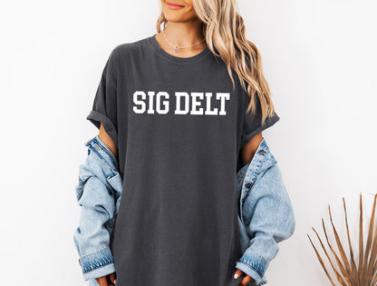 Sigma Delta Tau Heavyweight Short Sleeve T-shirt - Comfort Colors