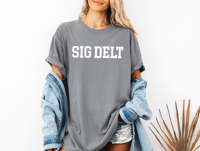 Sigma Delta Tau Heavyweight Short Sleeve T-shirt - Comfort Colors