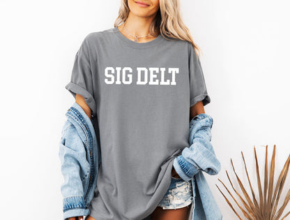 Sigma Delta Tau Heavyweight Short Sleeve T-shirt - Comfort Colors