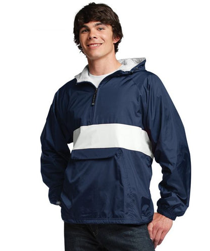 Sigma Nu Rugby Striped Lined Windbreaker