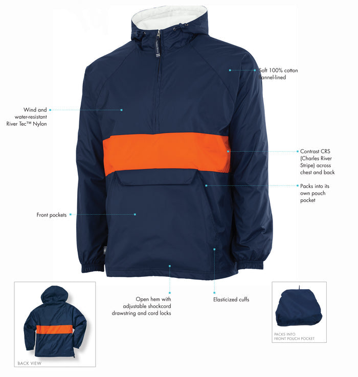 Sigma Pi Rugby Striped Lined Windbreaker