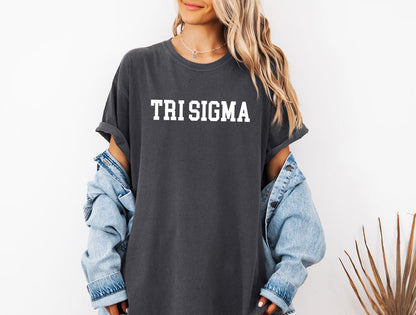 Sigma Sigma Sigma Heavyweight Short Sleeve T-shirt - Comfort Colors