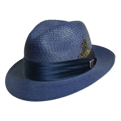 Stacy Adams Cancun - Milan Straw Fedora Hat - Hatcountry