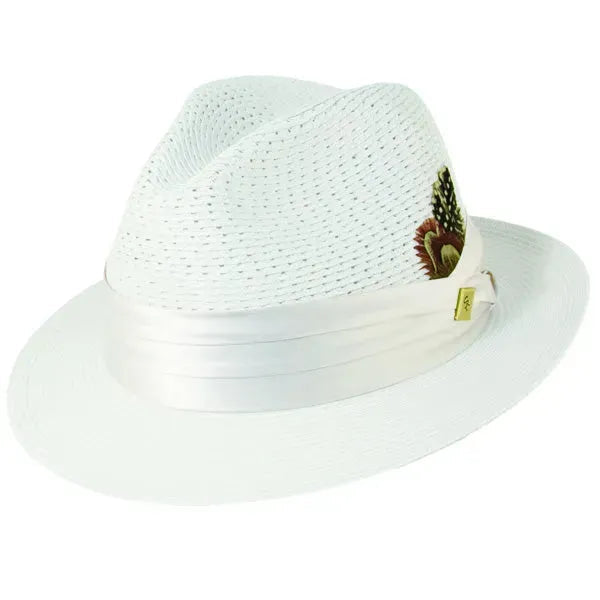 Stacy Adams Cancun - Milan Straw Fedora Hat - Hatcountry