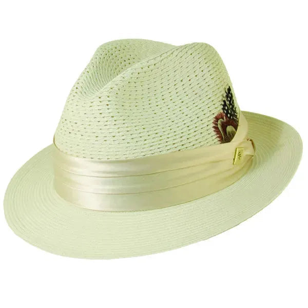 Stacy Adams Cancun - Milan Straw Fedora Hat - Hatcountry