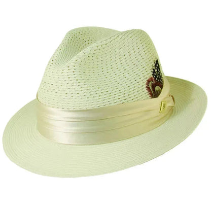 Stacy Adams Cancun - Milan Straw Fedora Hat - Hatcountry