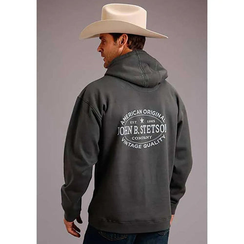 Stetson Star (Heather Grey) - Men's Hoodie Sweatshirt - Hatcountry