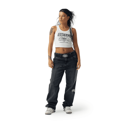 SUFGLO CROP TANK OFF WHITE