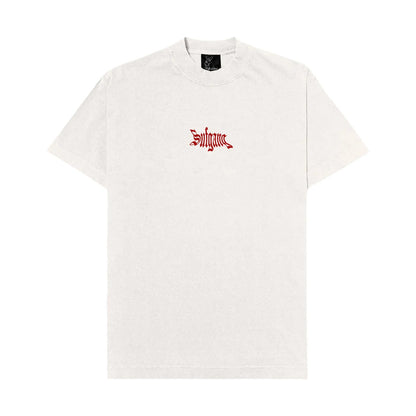 TEE BASIC OFF WHITE / RED LOGO - Four Street