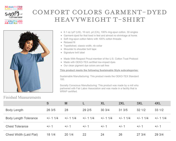 Theta Phi Alpha Heavyweight Short Sleeve T-shirt - Comfort Colors