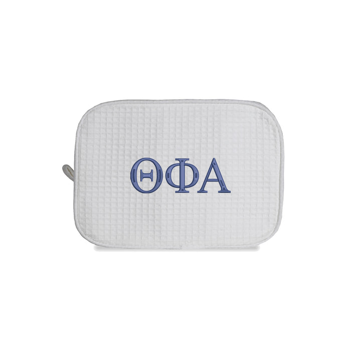 Theta Phi Alpha Waffle Weave Cosmetic Bag