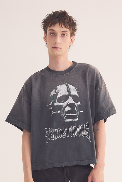 TORMENT OVERBOXY TEE - FADED BLACK