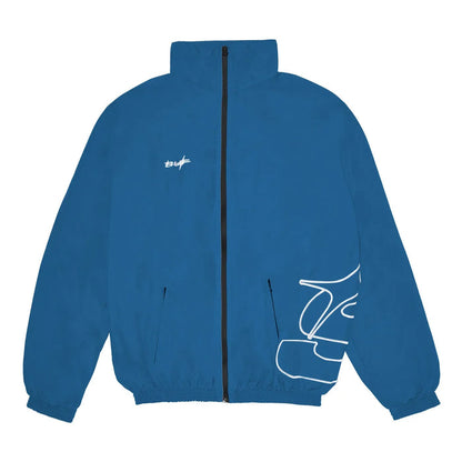 TRACK JACKET S STAR NAVY BLUE - Four Street