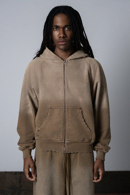 UNF HEAVY ZIP HOODIE - SAND
