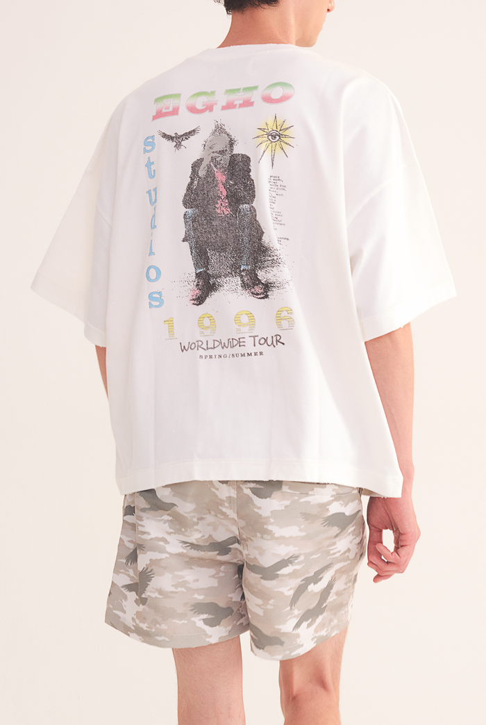WORLDWIDE TOUR OVERBOXY TEE - WHITE
