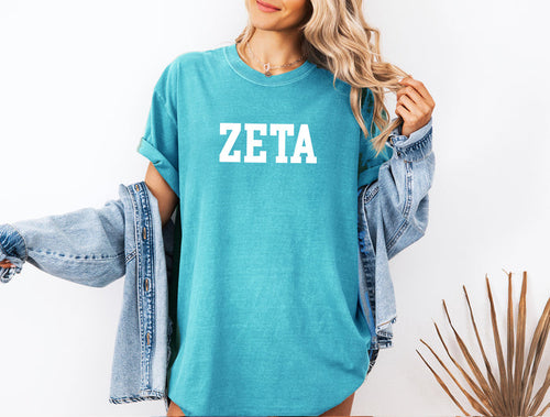 Zeta Tau Alpha Heavyweight Short Sleeve T-shirt - Comfort Colors
