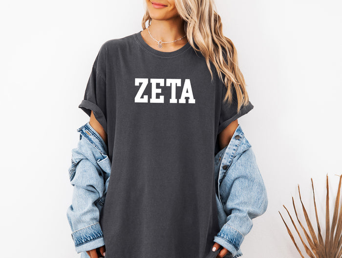 Zeta Tau Alpha Heavyweight Short Sleeve T-shirt - Comfort Colors