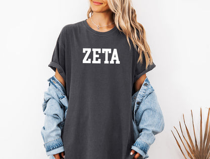 Zeta Tau Alpha Heavyweight Short Sleeve T-shirt - Comfort Colors